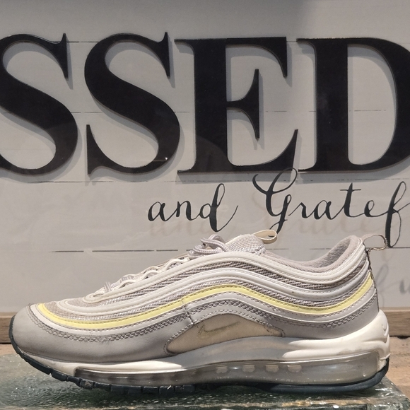 Nike Air Max 97 (GS) Grey Yellow Youth Sz 6.5Y #921522-032 - Picture 3 of 9